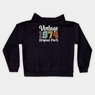 Vintage 1974 Original Parts Kids Hoodie